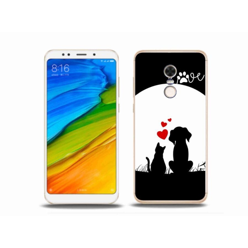Gelový obal mmCase na mobil Xiaomi Redmi 5 Plus - zvířecí láska