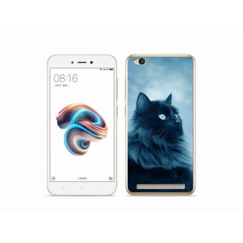 Gelový obal mmCase na mobil Xiaomi Redmi 5A - černá kočka 1