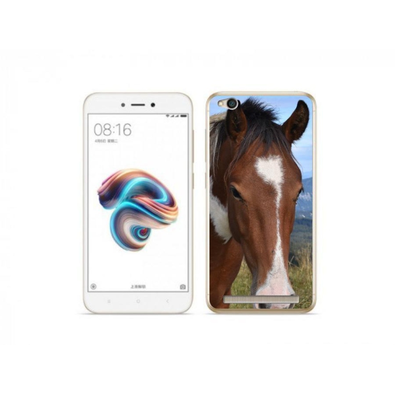 Gelový obal mmCase na mobil Xiaomi Redmi 5A - hnědý kůň