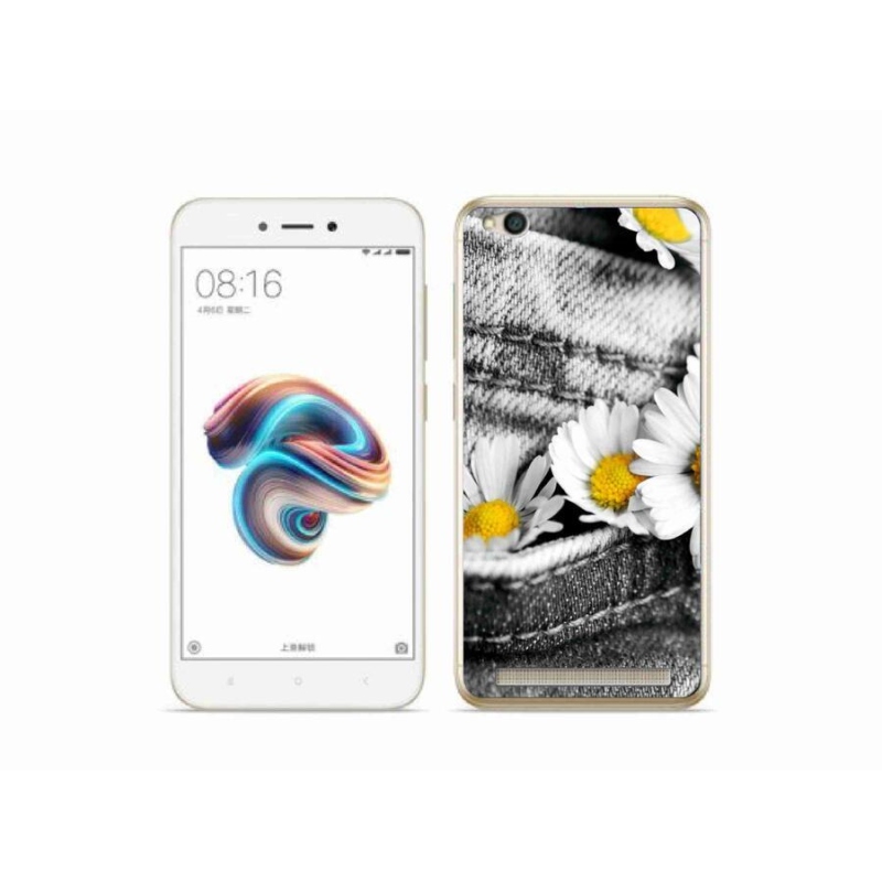Gelový obal mmCase na mobil Xiaomi Redmi 5A - kopretiny