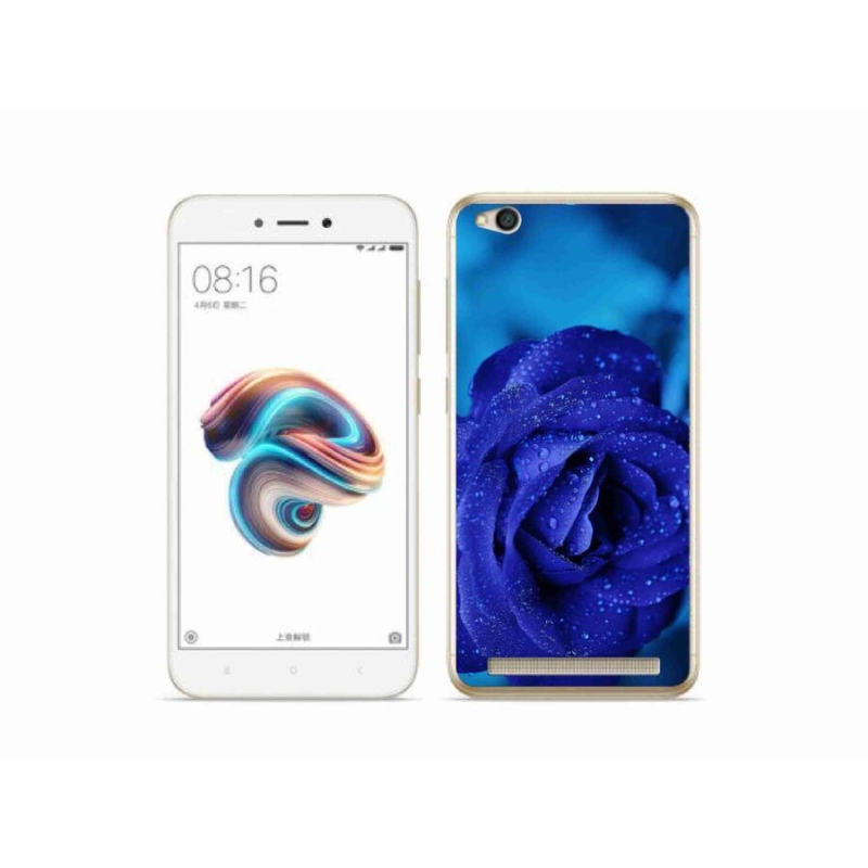 Gelový obal mmCase na mobil Xiaomi Redmi 5A - modrá růže