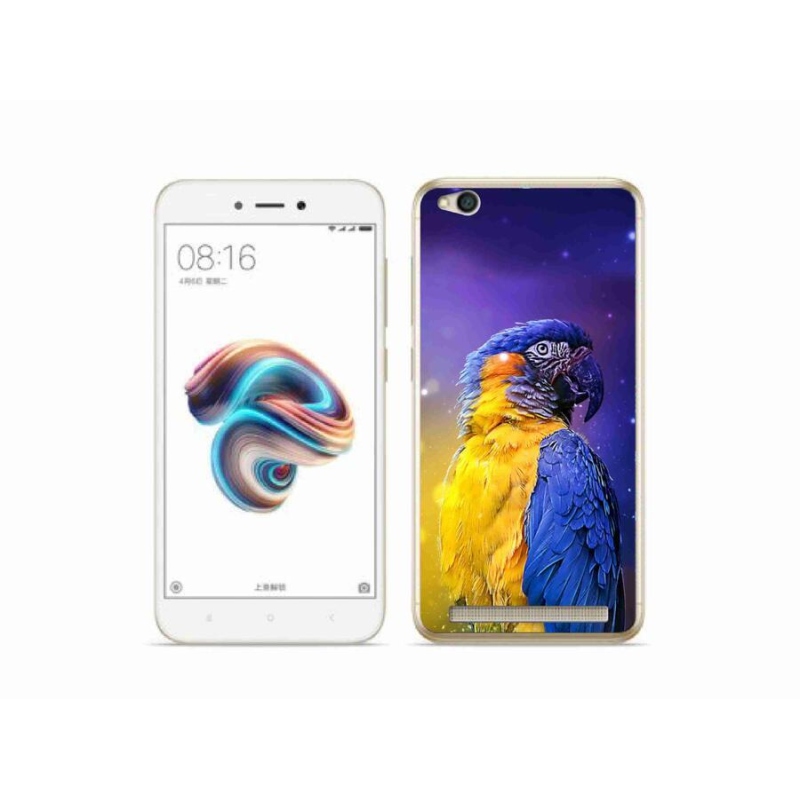 Gelový obal mmCase na mobil Xiaomi Redmi 5A - papoušek ara 1