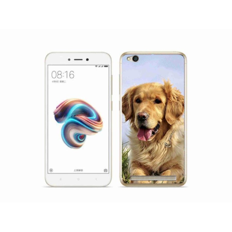 Gelový obal mmCase na mobil Xiaomi Redmi 5A - zlatý retrívr