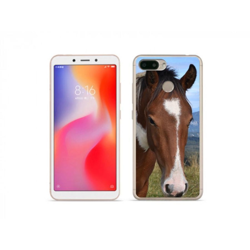 Gelový obal mmCase na mobil Xiaomi Redmi 6 - hnědý kůň