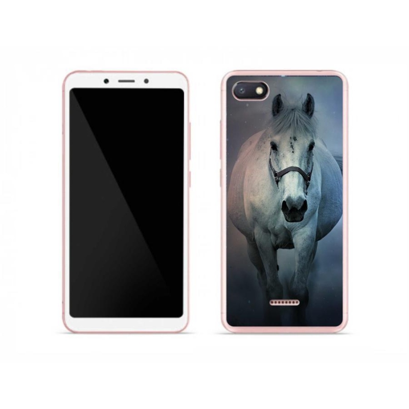 Gelový obal mmCase na mobil Xiaomi Redmi 6A - běžící bílý kůň