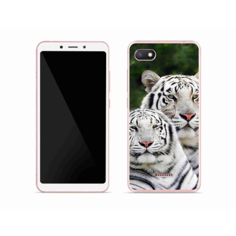 Gelový obal mmCase na mobil Xiaomi Redmi 6A - bílí tygři