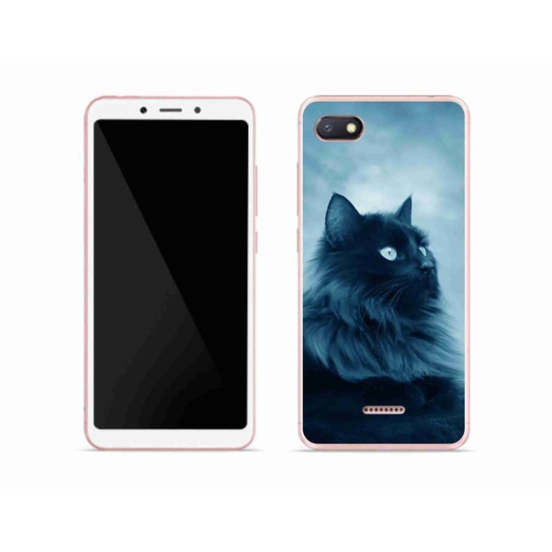 Gelový obal mmCase na mobil Xiaomi Redmi 6A - černá kočka 1