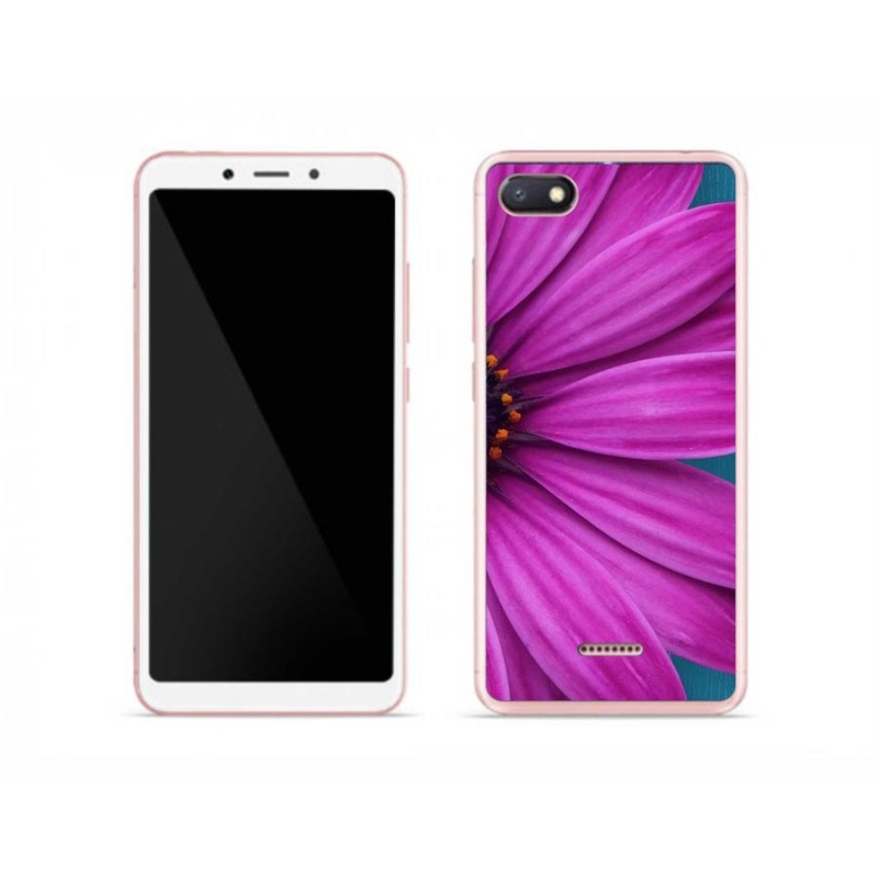 Gelový obal mmCase na mobil Xiaomi Redmi 6A - fialová kopretina