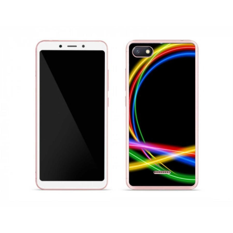 Gelový obal mmCase na mobil Xiaomi Redmi 6A - neonové kruhy