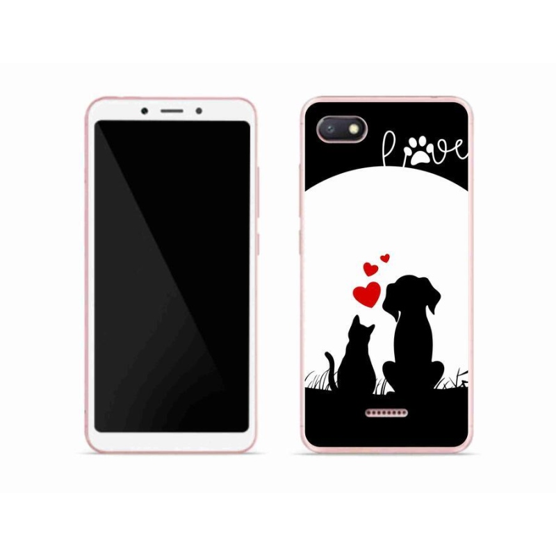 Gelový obal mmCase na mobil Xiaomi Redmi 6A - zvířecí láska