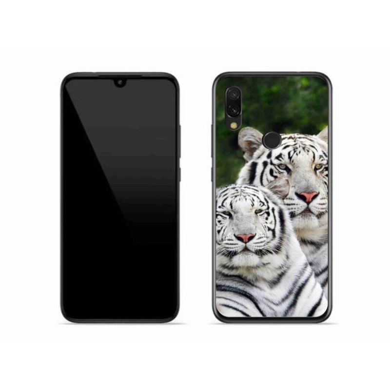 Gelový obal mmCase na mobil Xiaomi Redmi 7 - bílí tygři