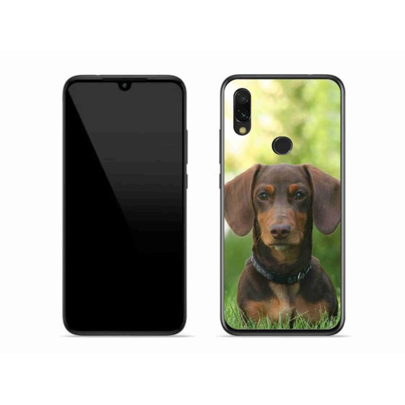 Gelový obal mmCase na mobil Xiaomi Redmi 7 - hnědý jezevčík