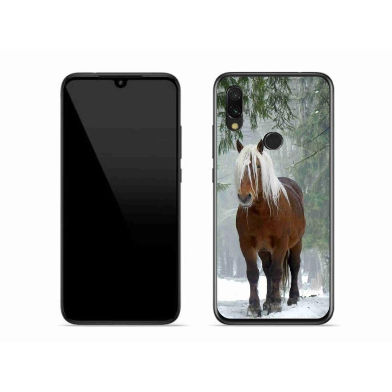 Gelový obal mmCase na mobil Xiaomi Redmi 7 - kůň v lese