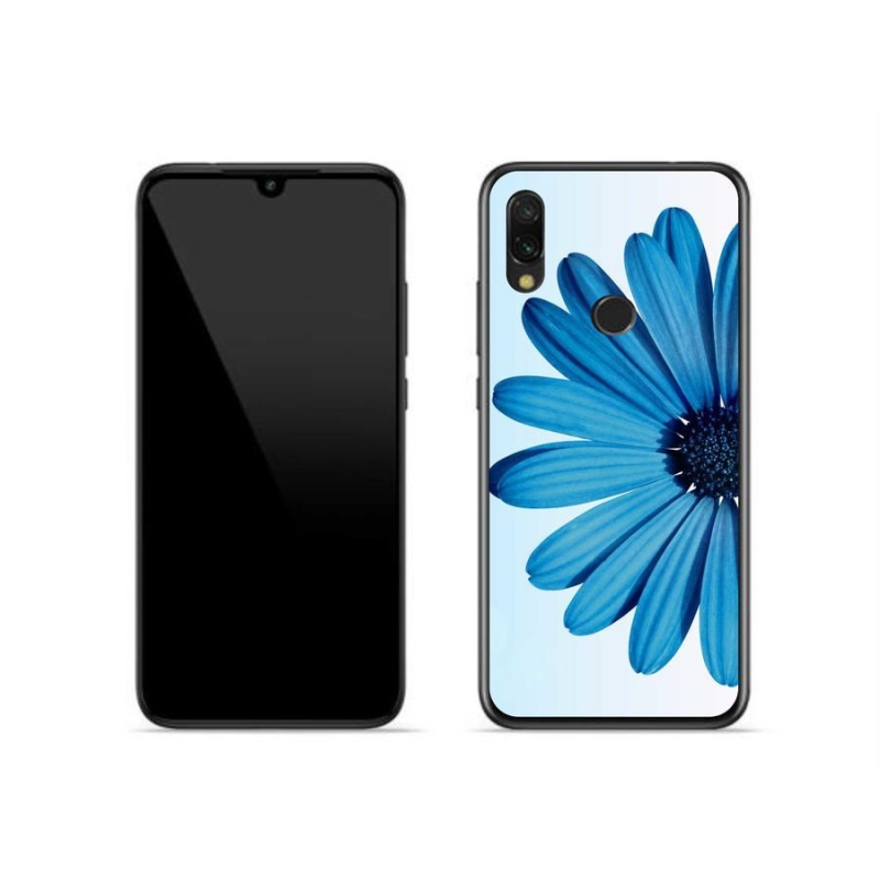 Gelový obal mmCase na mobil Xiaomi Redmi 7 - modrá kopretina