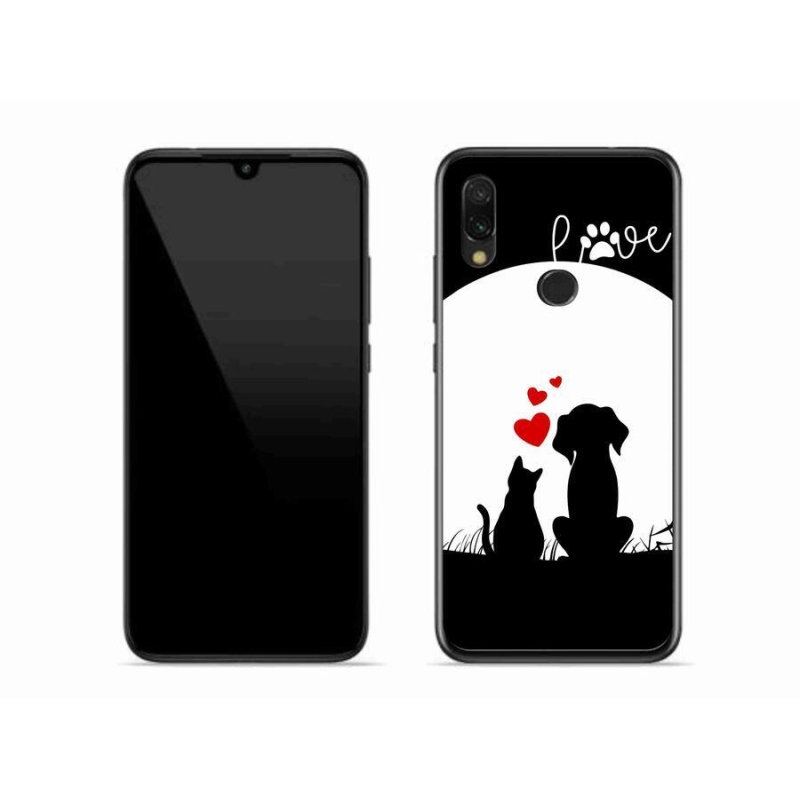 Gelový obal mmCase na mobil Xiaomi Redmi 7 - zvířecí láska
