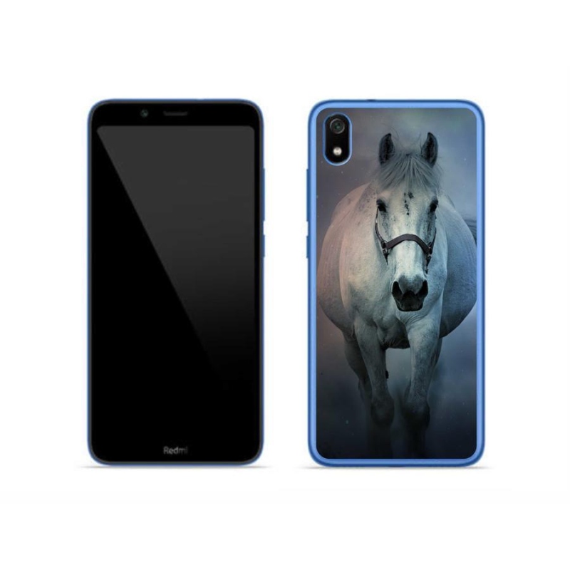 Gelový obal mmCase na mobil Xiaomi Redmi 7A - běžící bílý kůň