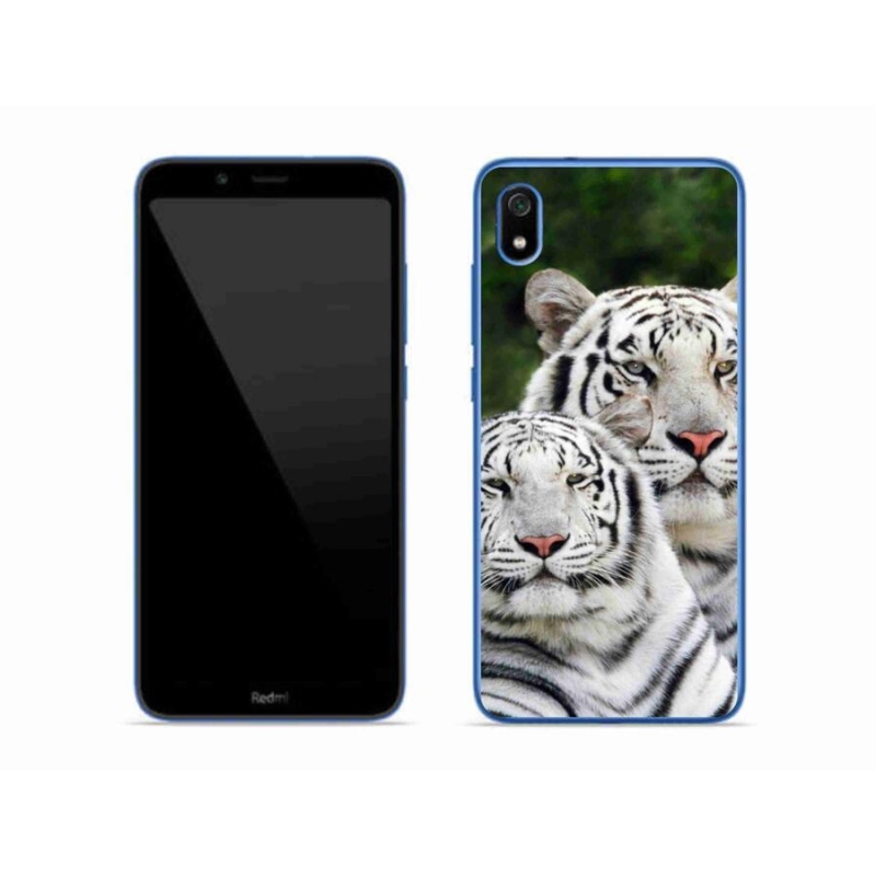 Gelový obal mmCase na mobil Xiaomi Redmi 7A - bílí tygři