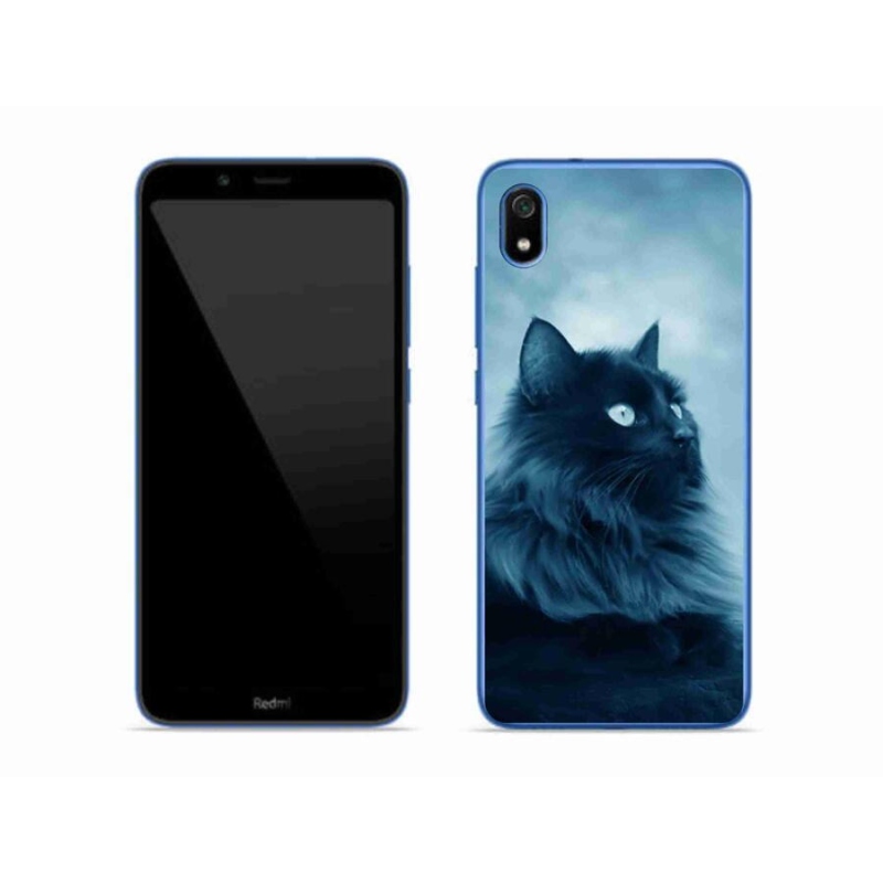 Gelový obal mmCase na mobil Xiaomi Redmi 7A - černá kočka 1