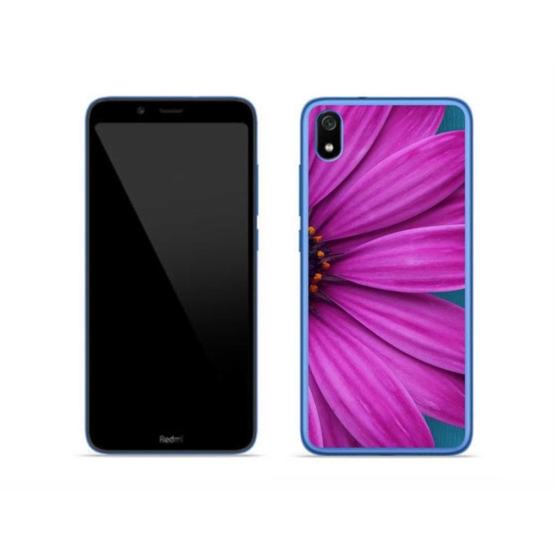 Gelový obal mmCase na mobil Xiaomi Redmi 7A - fialová kopretina