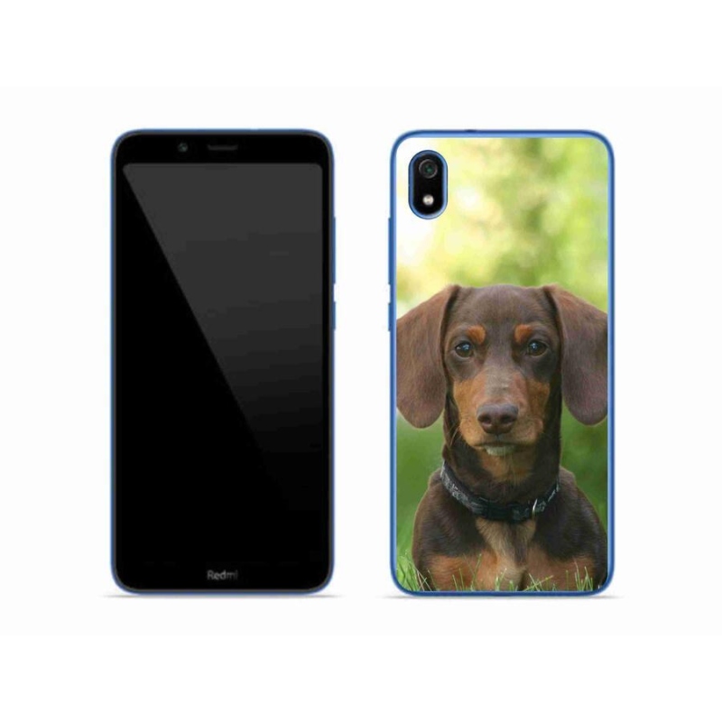 Gelový obal mmCase na mobil Xiaomi Redmi 7A - hnědý jezevčík