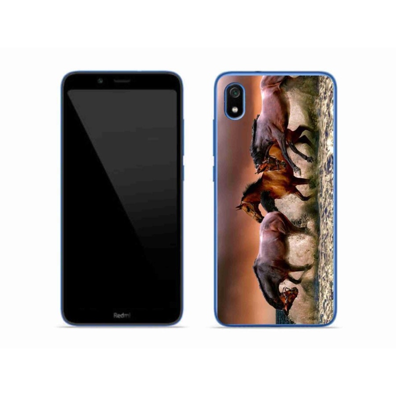 Gelový obal mmCase na mobil Xiaomi Redmi 7A - koně 1