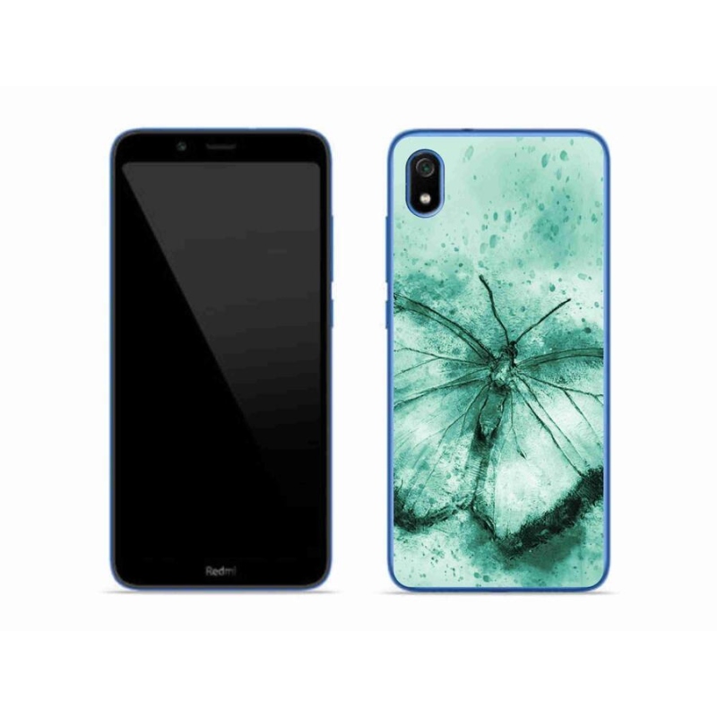 Gelový obal mmCase na mobil Xiaomi Redmi 7A - zelený motýl