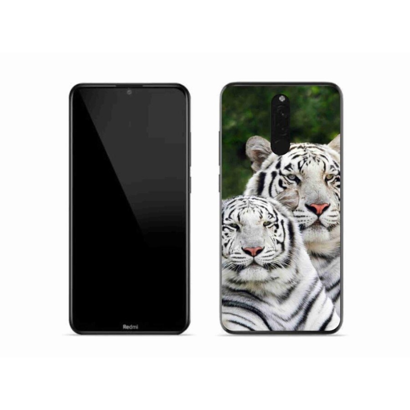 Gelový obal mmCase na mobil Xiaomi Redmi 8 - bílí tygři