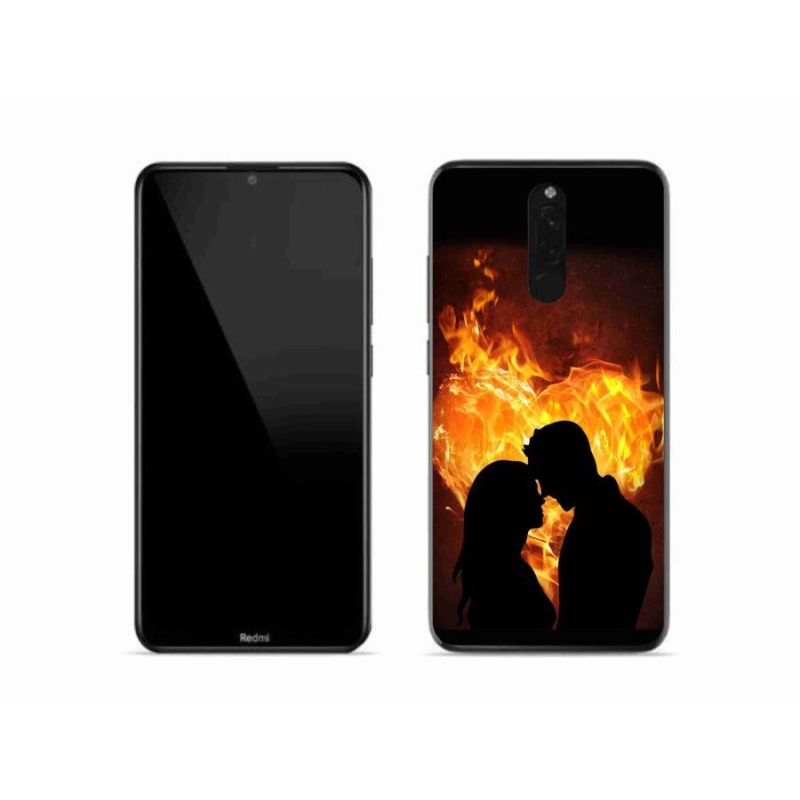 Gelový obal mmCase na mobil Xiaomi Redmi 8 - ohnivá láska