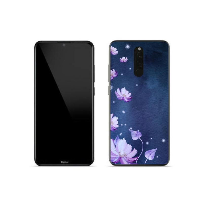 Gelový obal mmCase na mobil Xiaomi Redmi 8 - padající květy
