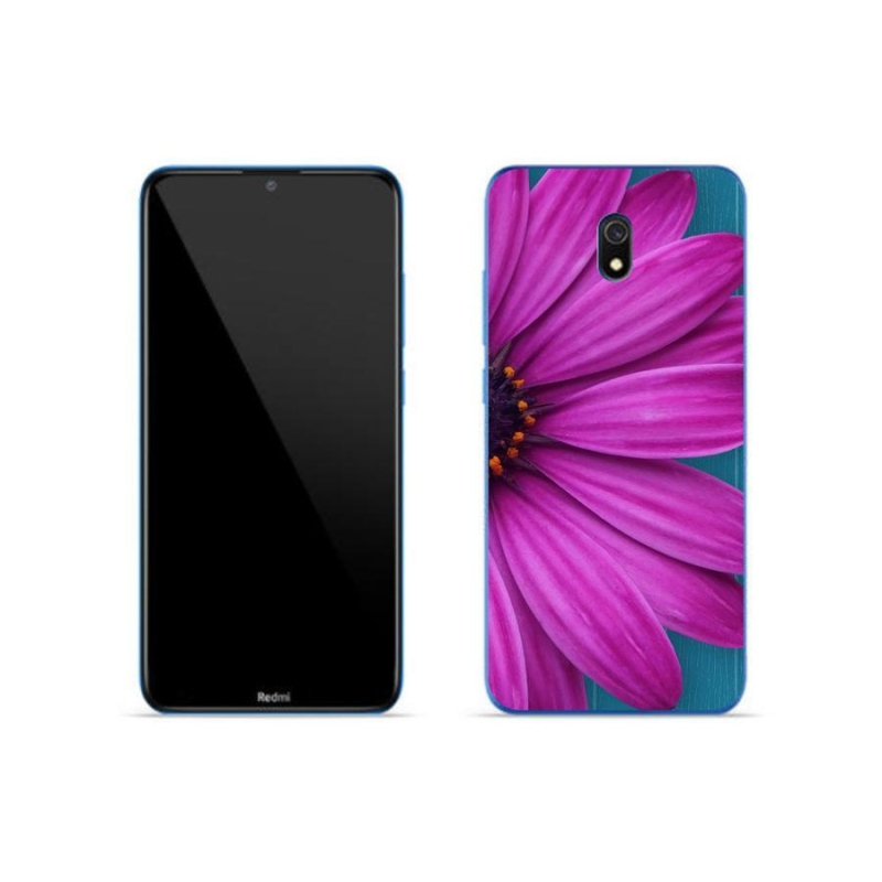 Gelový obal mmCase na mobil Xiaomi Redmi 8A - fialová kopretina