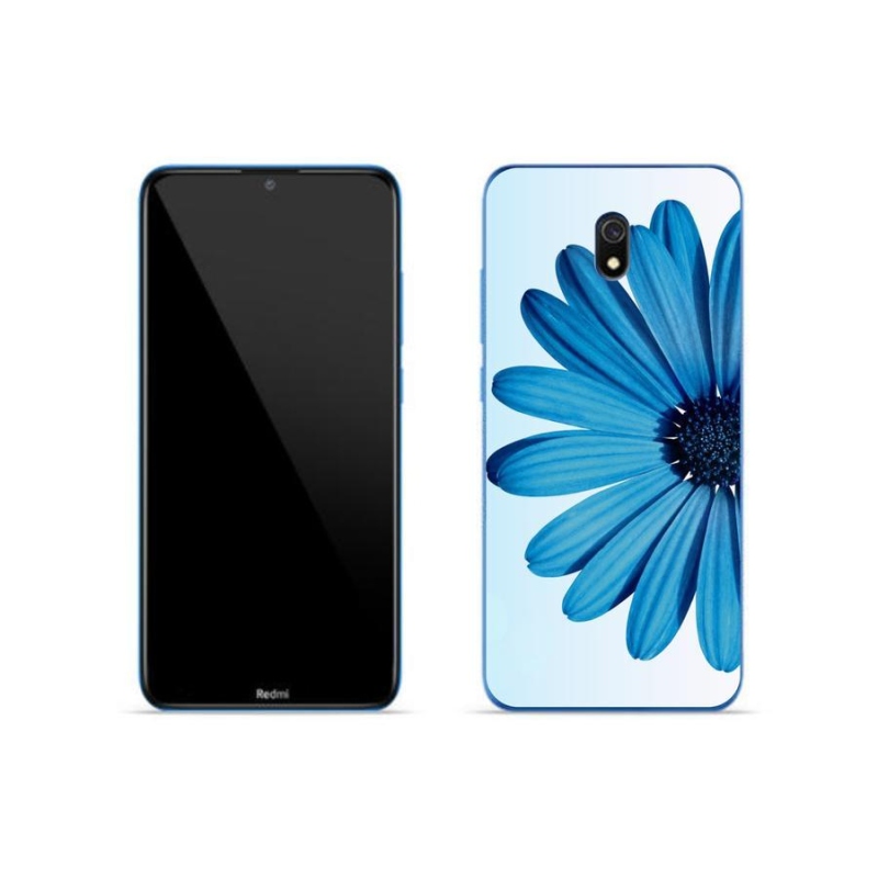 Gelový obal mmCase na mobil Xiaomi Redmi 8A - modrá kopretina