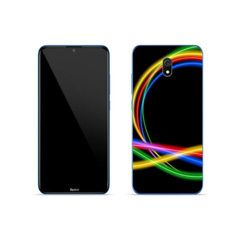 Gelový obal mmCase na mobil Xiaomi Redmi 8A - neonové kruhy