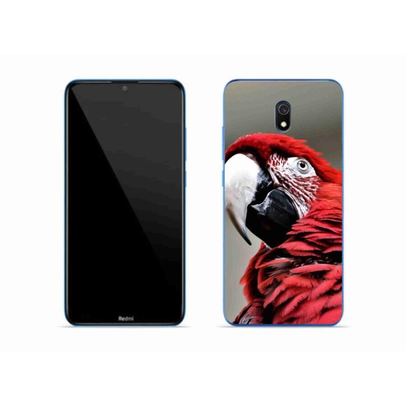 Gelový obal mmCase na mobil Xiaomi Redmi 8A - papoušek ara červený