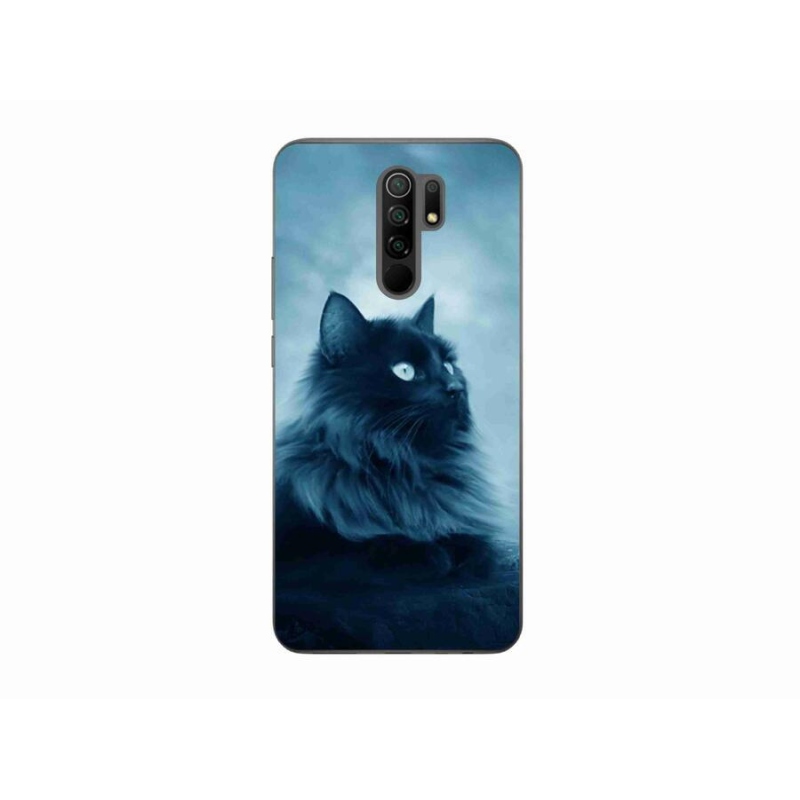 Gelový obal mmCase na mobil Xiaomi Redmi 9 - černá kočka 1