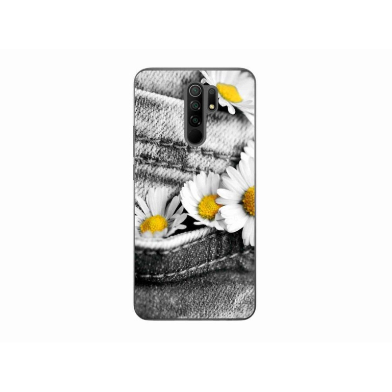 Gelový obal mmCase na mobil Xiaomi Redmi 9 - kopretiny