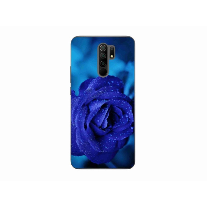 Gelový obal mmCase na mobil Xiaomi Redmi 9 - modrá růže