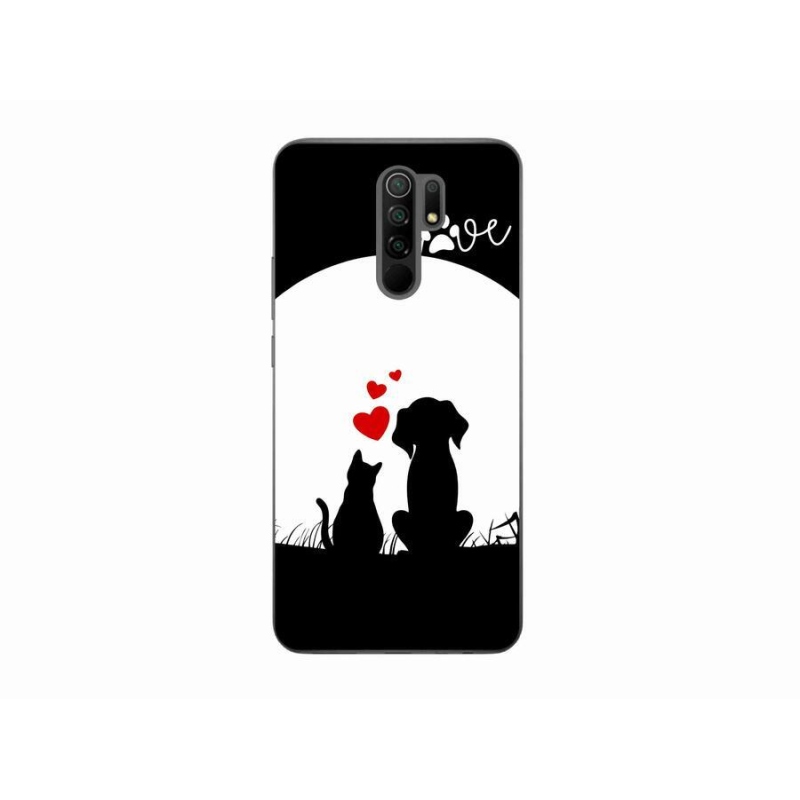 Gelový obal mmCase na mobil Xiaomi Redmi 9 - zvířecí láska