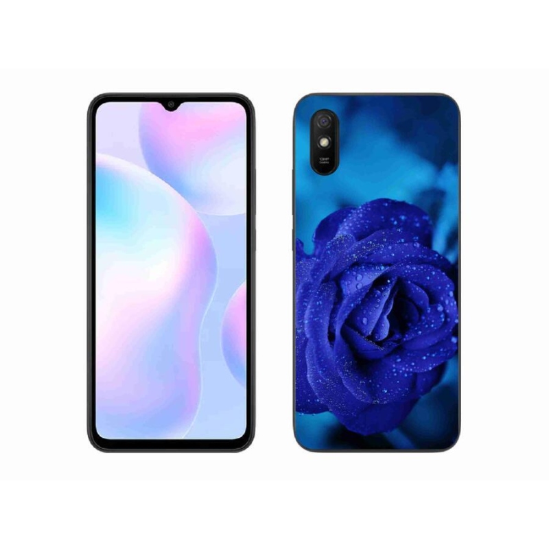 Gelový obal mmCase na mobil Xiaomi Redmi 9A - modrá růže