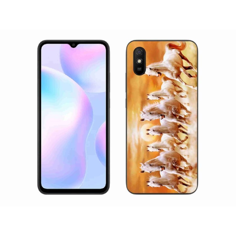 Gelový obal mmCase na mobil Xiaomi Redmi 9AT - koně 2