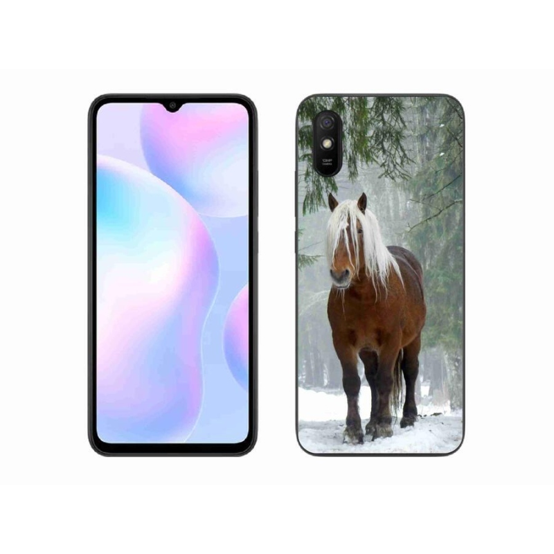 Gelový obal mmCase na mobil Xiaomi Redmi 9AT - kůň v lese