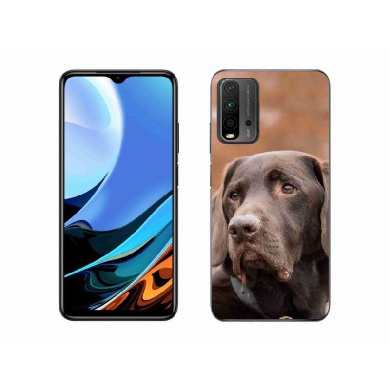 Gelový obal mmCase na mobil Xiaomi Redmi 9T - hnědý labrador