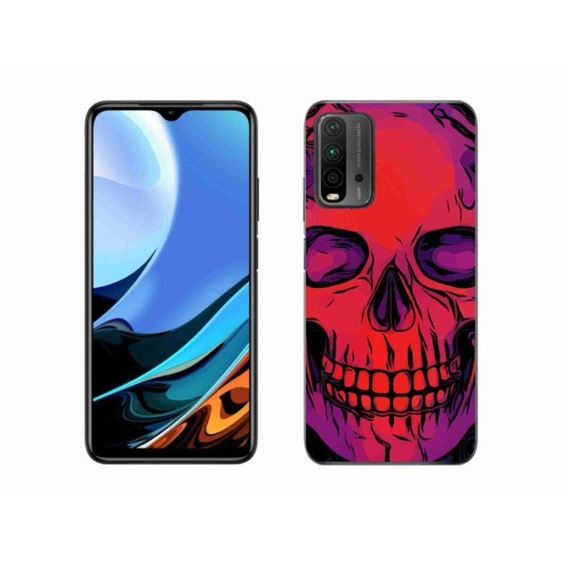 Gelový obal mmCase na mobil Xiaomi Redmi 9T - lebka