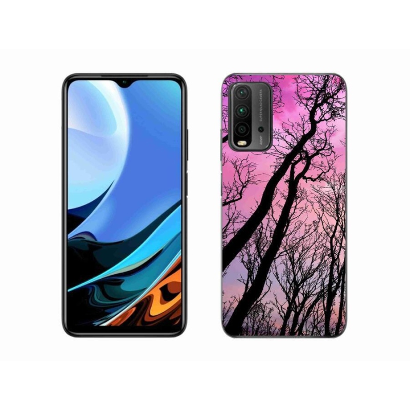 Gelový obal mmCase na mobil Xiaomi Redmi 9T - opadané stromy