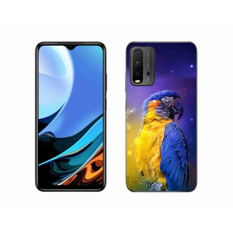 Gelový obal mmCase na mobil Xiaomi Redmi 9T - papoušek ara 1