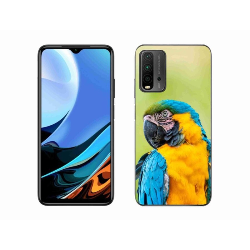 Gelový obal mmCase na mobil Xiaomi Redmi 9T - papoušek ara 2