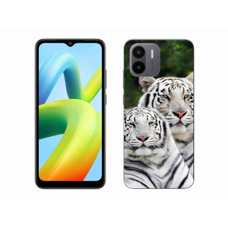 Gelový obal mmCase na mobil Xiaomi Redmi A1/Redmi A2 - bílí tygři