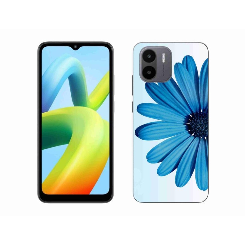 Gelový obal mmCase na mobil Xiaomi Redmi A1/Redmi A2 - modrá kopretina