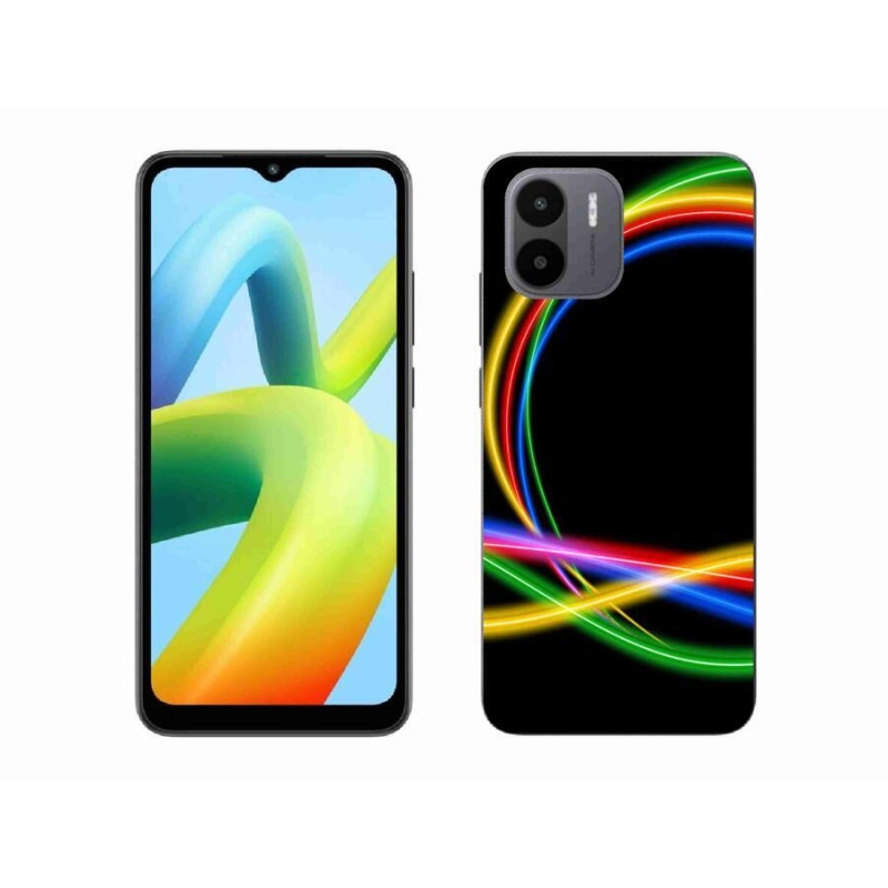 Gelový obal mmCase na mobil Xiaomi Redmi A1/Redmi A2 - neonové kruhy