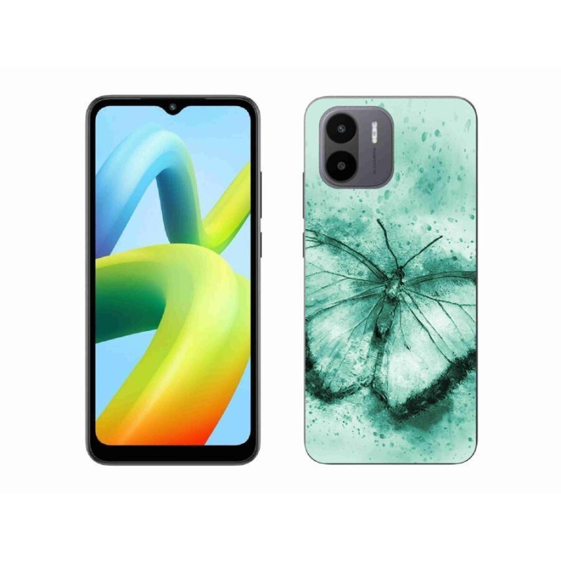 Gelový obal mmCase na mobil Xiaomi Redmi A1/Redmi A2 - zelený motýl