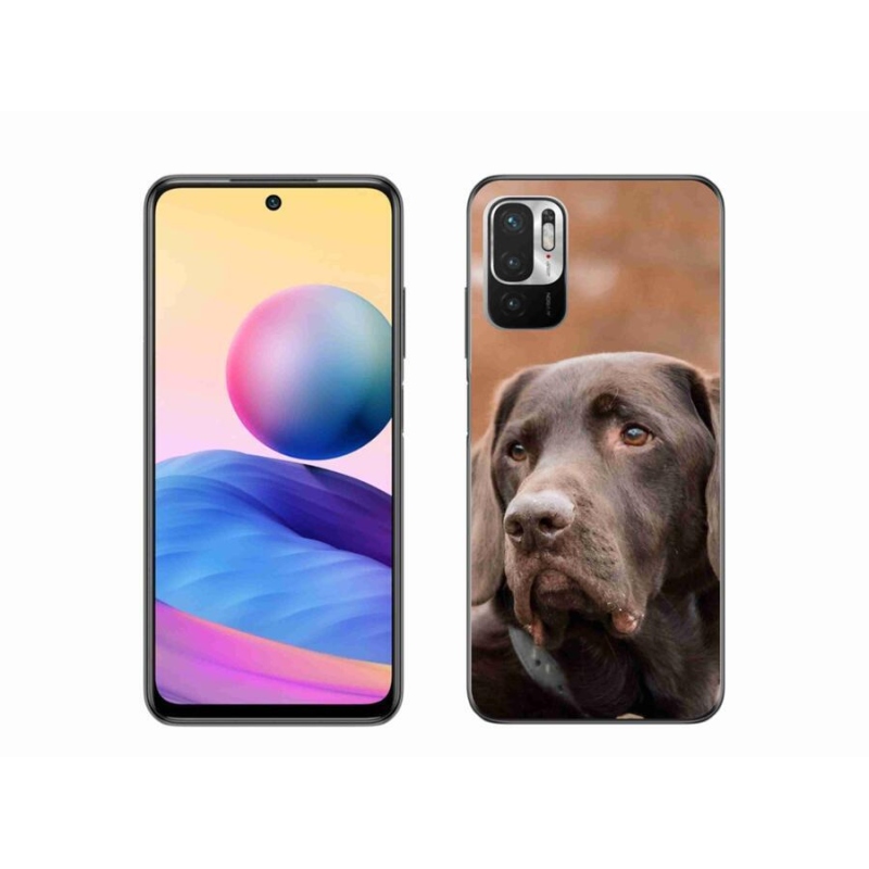 Gelový obal mmCase na mobil Xiaomi Redmi Note 10 5G - hnědý labrador